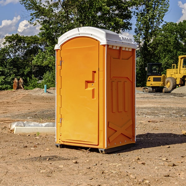 can i customize the exterior of the portable restrooms with my event logo or branding in St Lucas IA